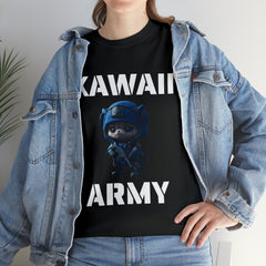 kawaii army blue small machine gunner