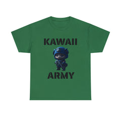 kawaii army blue small machine gunner