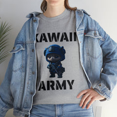 kawaii army blue small machine gunner