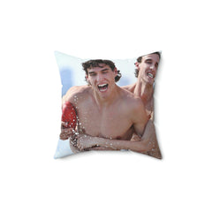 football 2 Spun Polyester Square Pillow - Cheeky-Prints