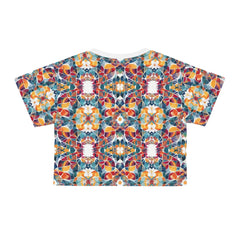 fractal design 2 Crop Tee (AOP) - Cheeky-Prints