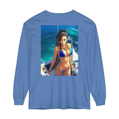 Unisex Garment-dyed Long Sleeve T-Shirt - Cheeky-Prints