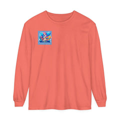 Unisex Garment-dyed Long Sleeve T-Shirt - Cheeky-Prints