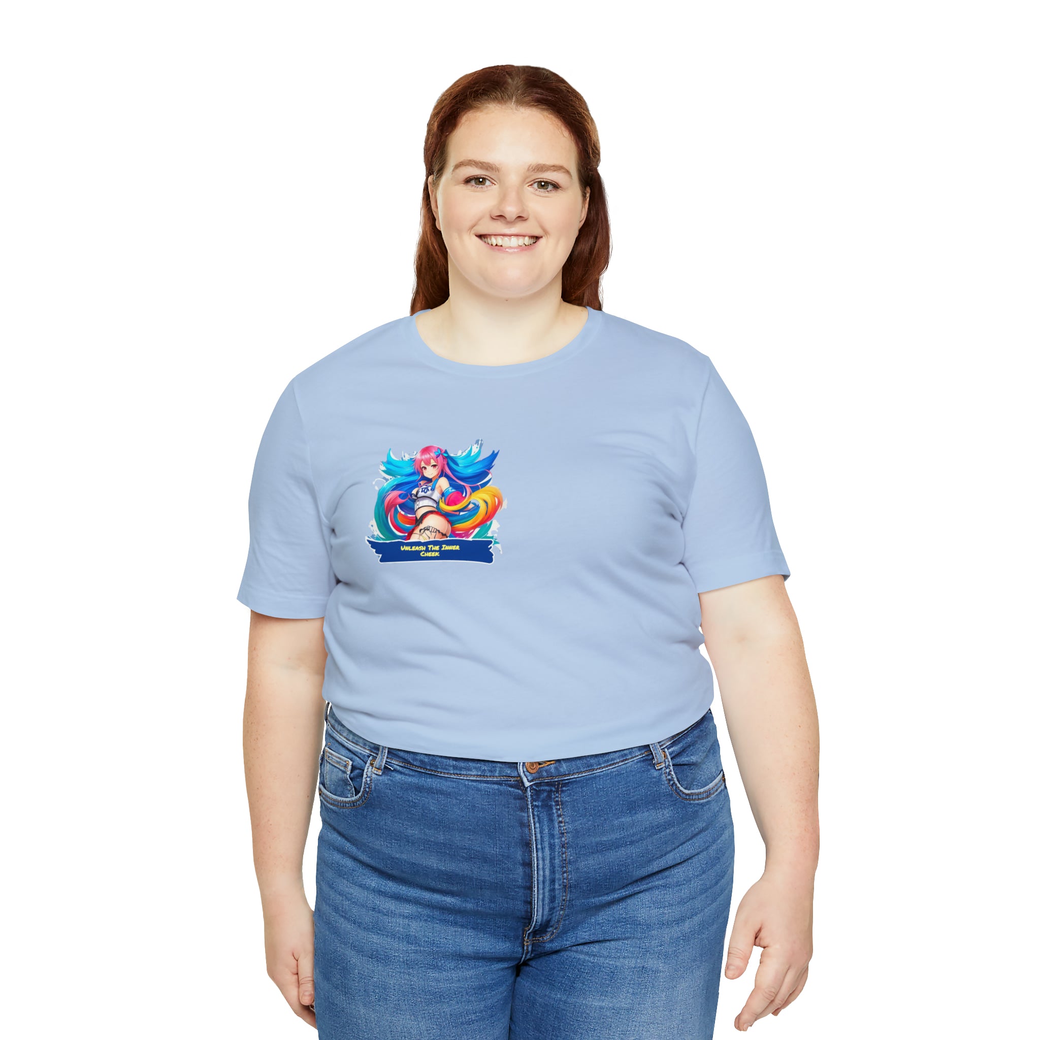 Cheeky Prints Logo tee2: A Seductive Waifu for You to wear