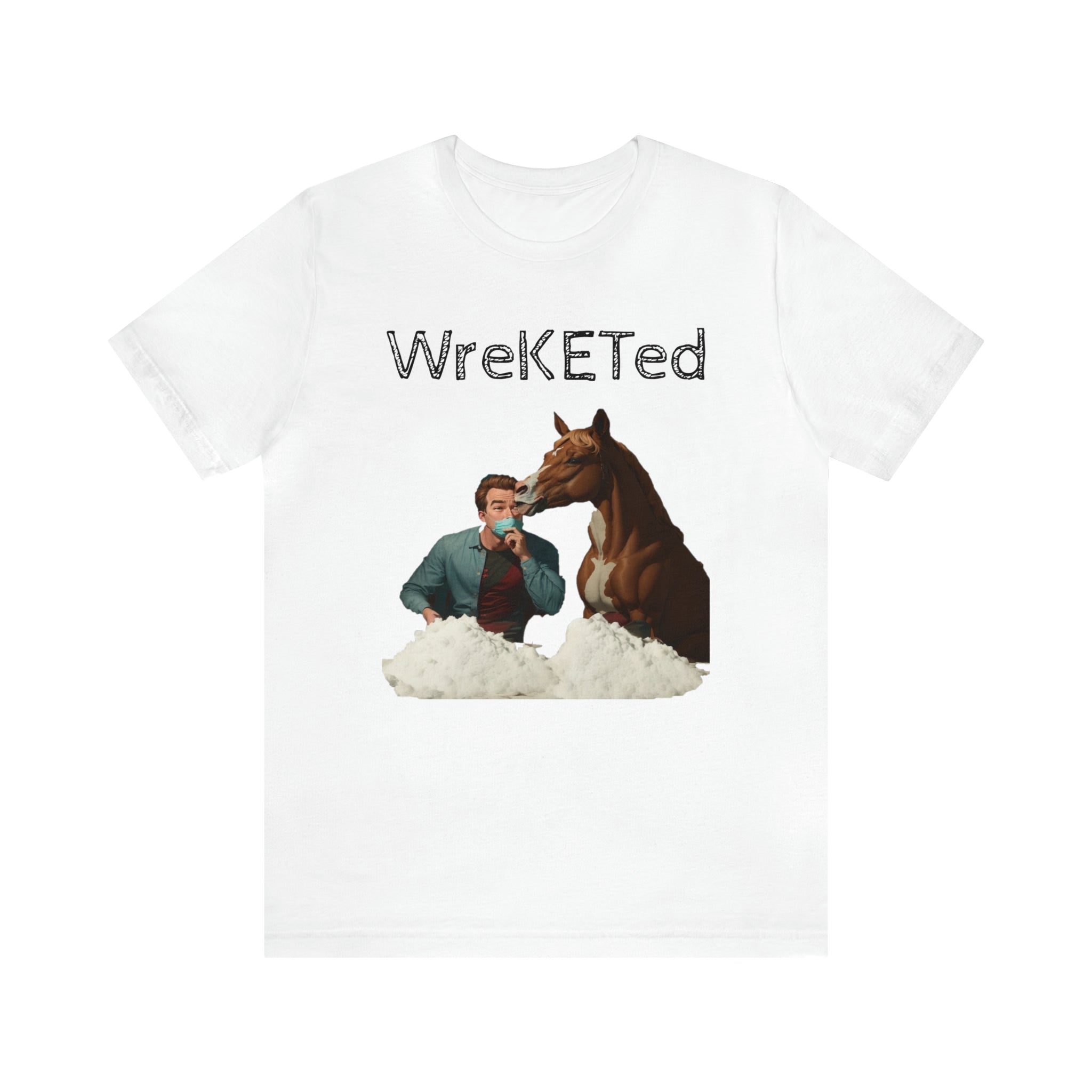 cheeky prints and wreketed Designs: Horse Getting Wasted Tee - Funny, Naughty, and Fun Design Secondary image