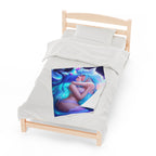 Cheeky Prints - Cute Anime Two Girls Furries Kissing in the Water and Underwear Blanket - Perfect for the Bedroom - Cheeky-Prints