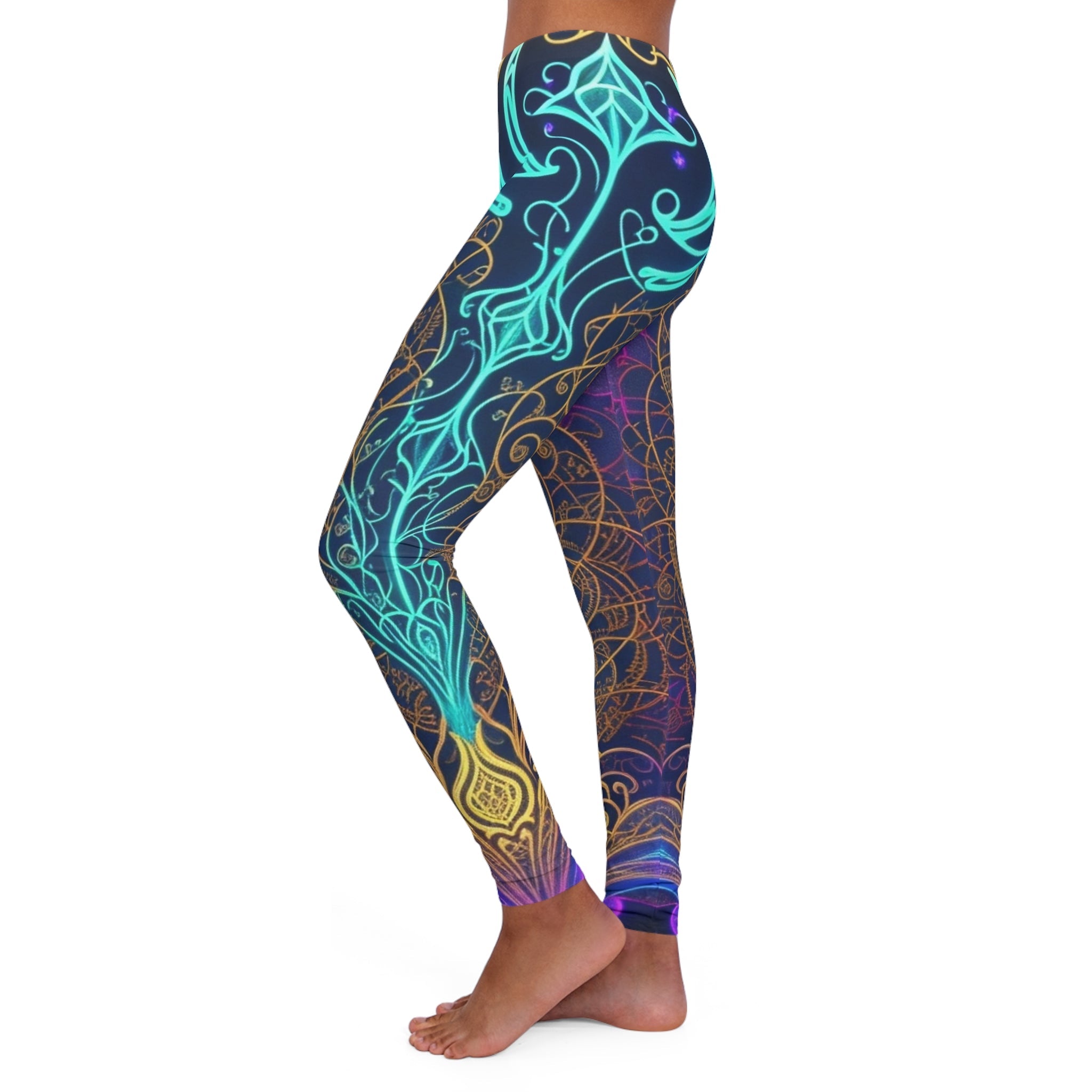 Cheeky Prints Leggings: Hippy Trippy Colors for a Bold Look - Cheeky-Prints