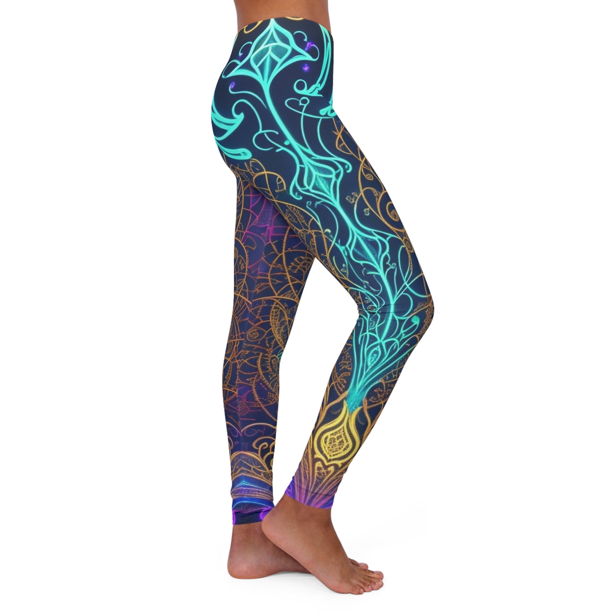 Cheeky Prints Leggings: Hippy Trippy Colors for a Bold Look - Cheeky-Prints