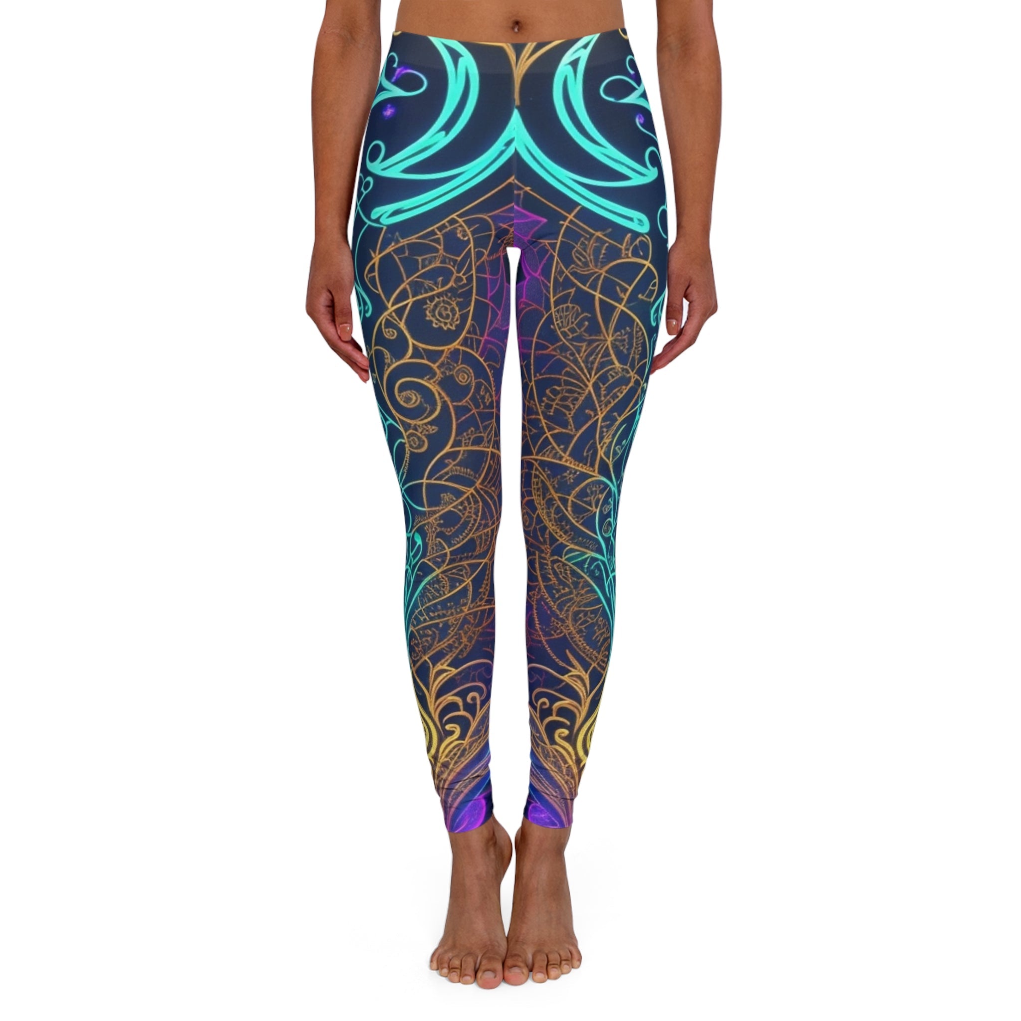 Cheeky Prints Leggings: Hippy Trippy Colors for a Bold Look - Cheeky-Prints
