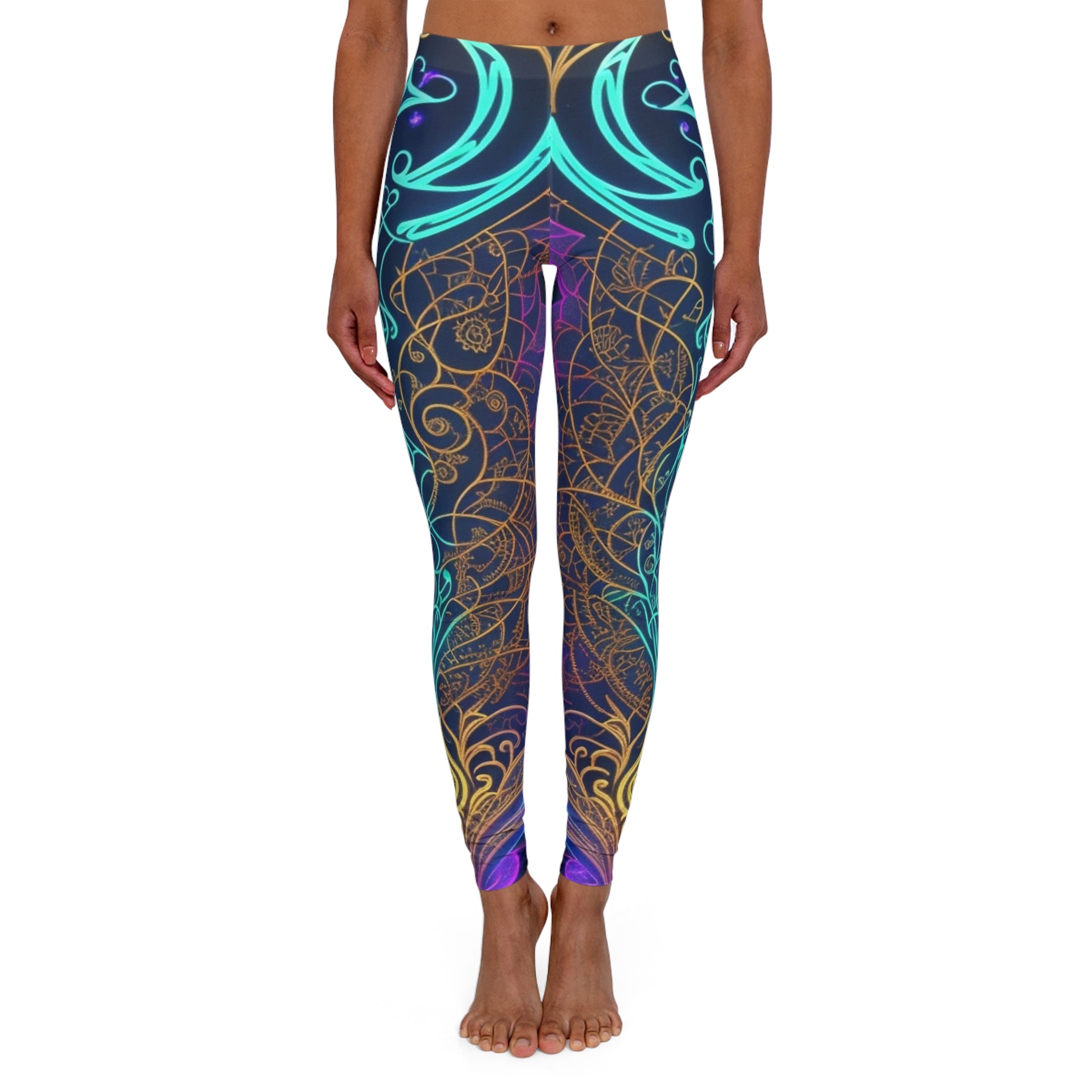 Cheeky Prints Leggings: Hippy Trippy Colors for a Bold Look - Cheeky-Prints