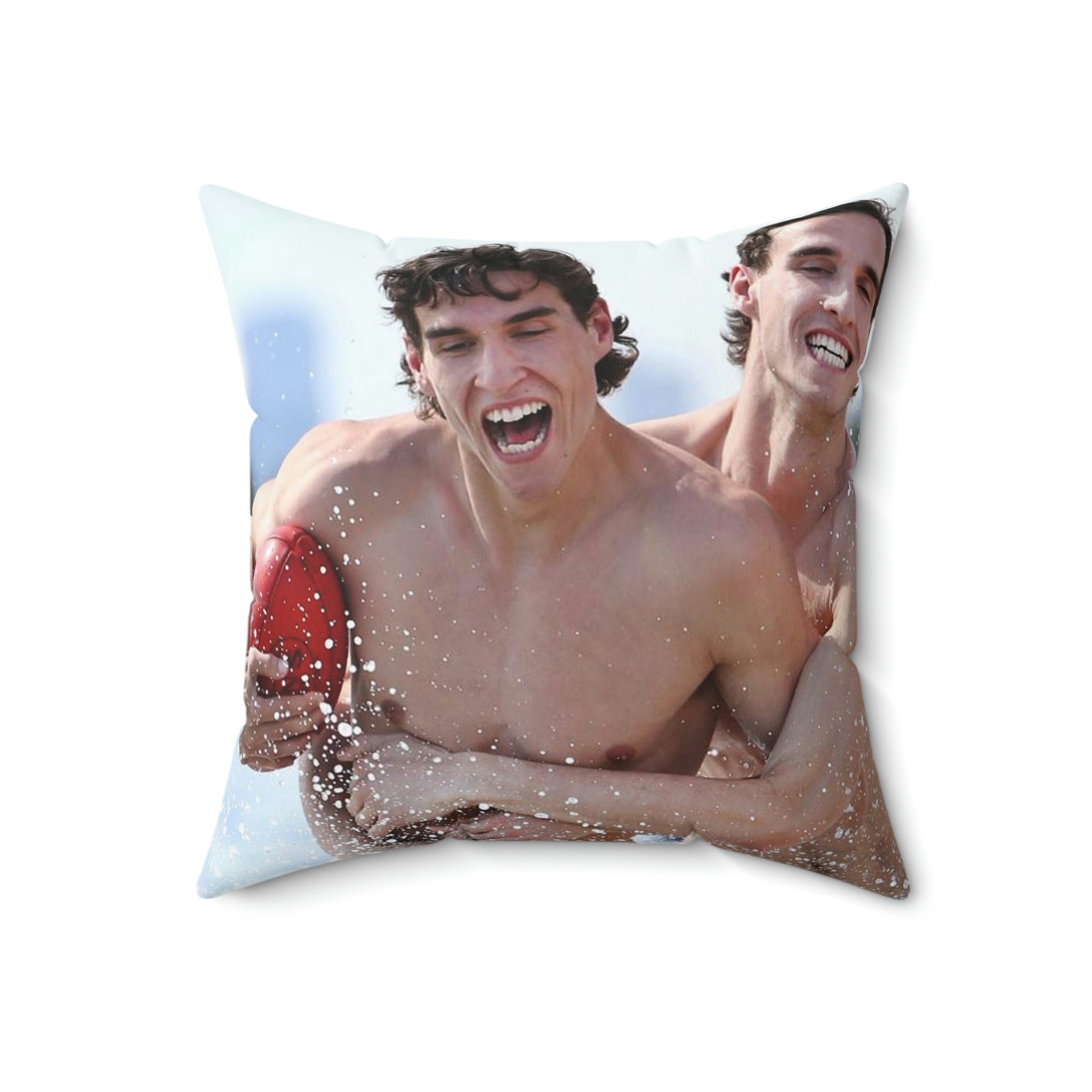 football 2 Spun Polyester Square Pillow Secondary image