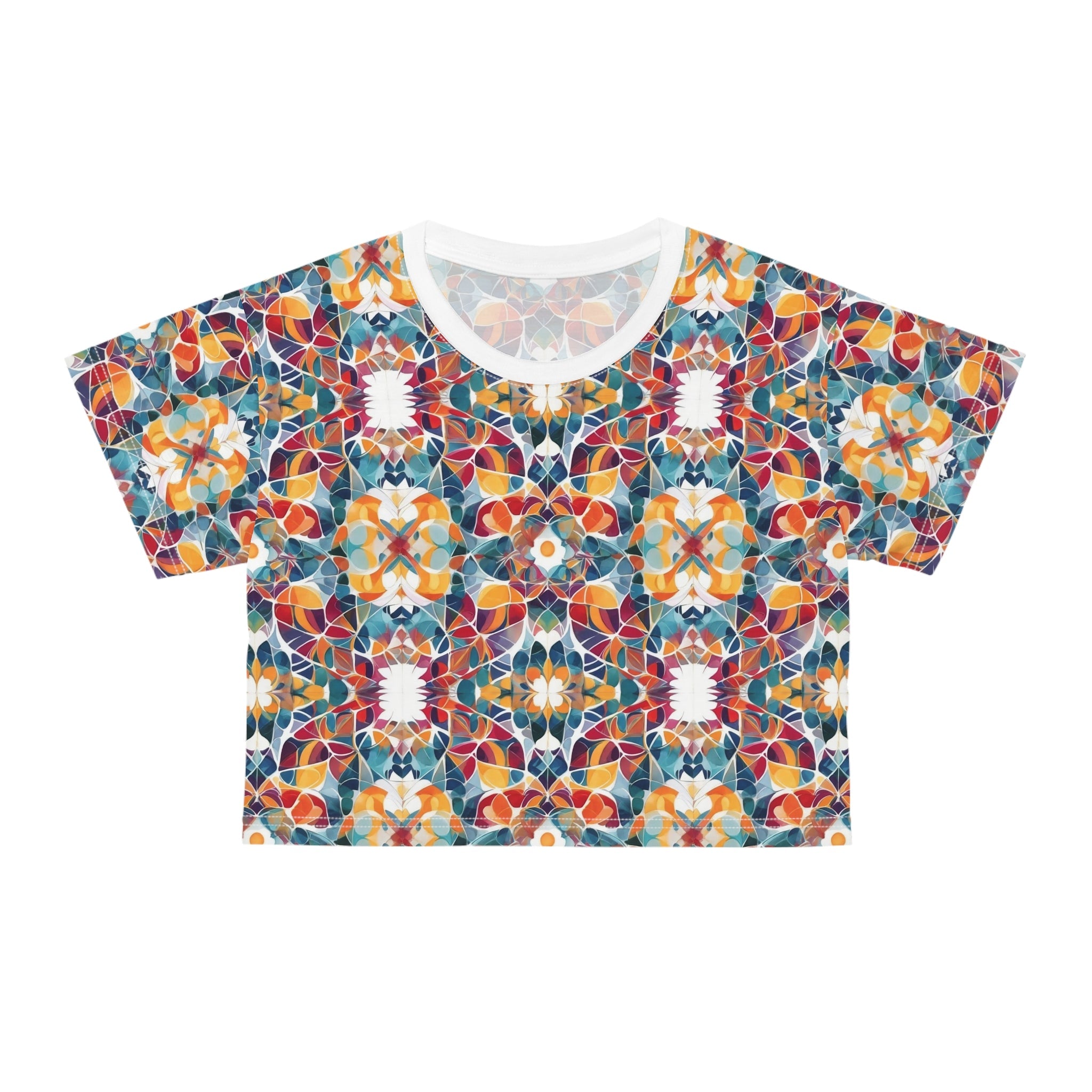 fractal design 2 Crop Tee (AOP) - Cheeky-Prints Main image