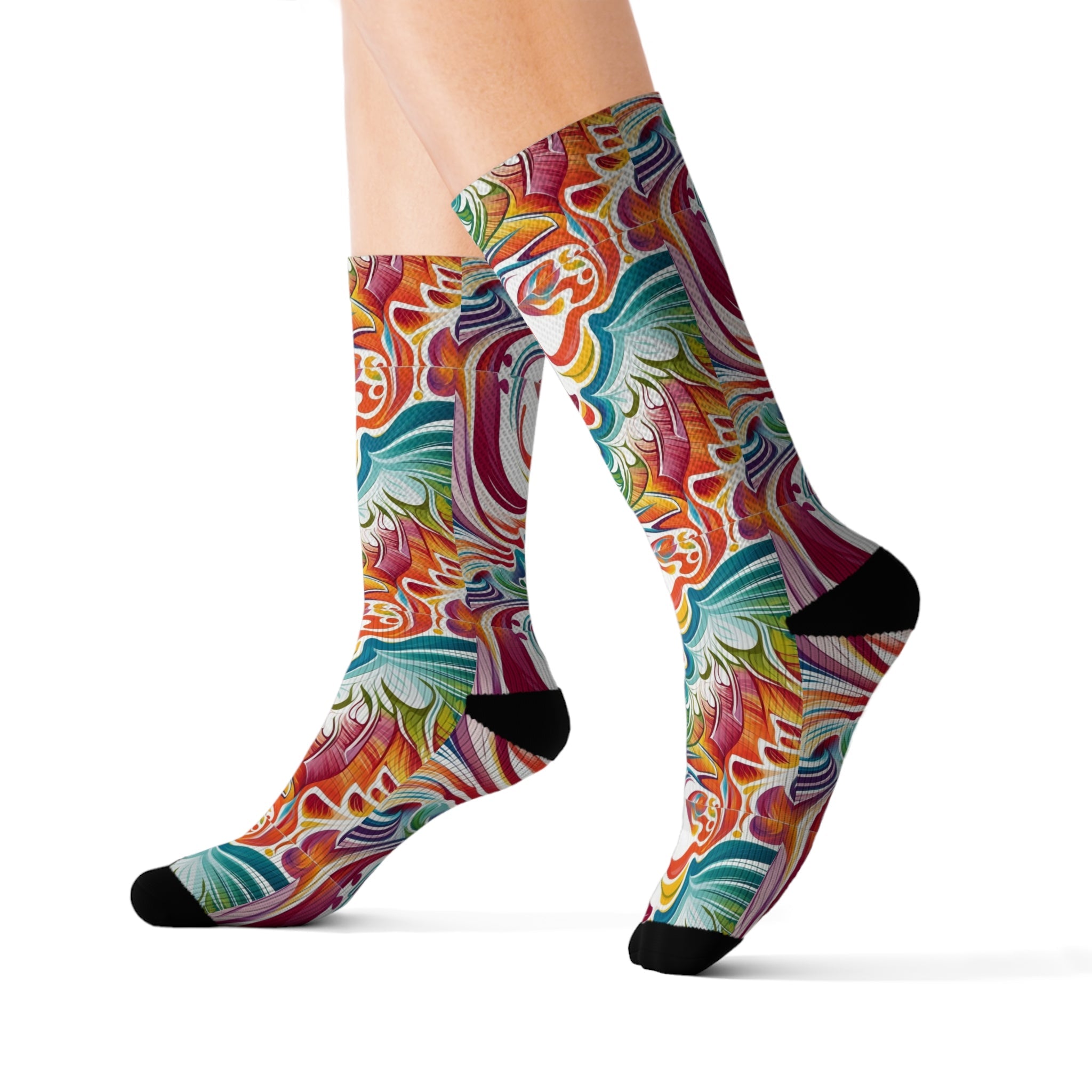 Fractal Design 3 Sublimation Socks - Cheeky-Prints Main image