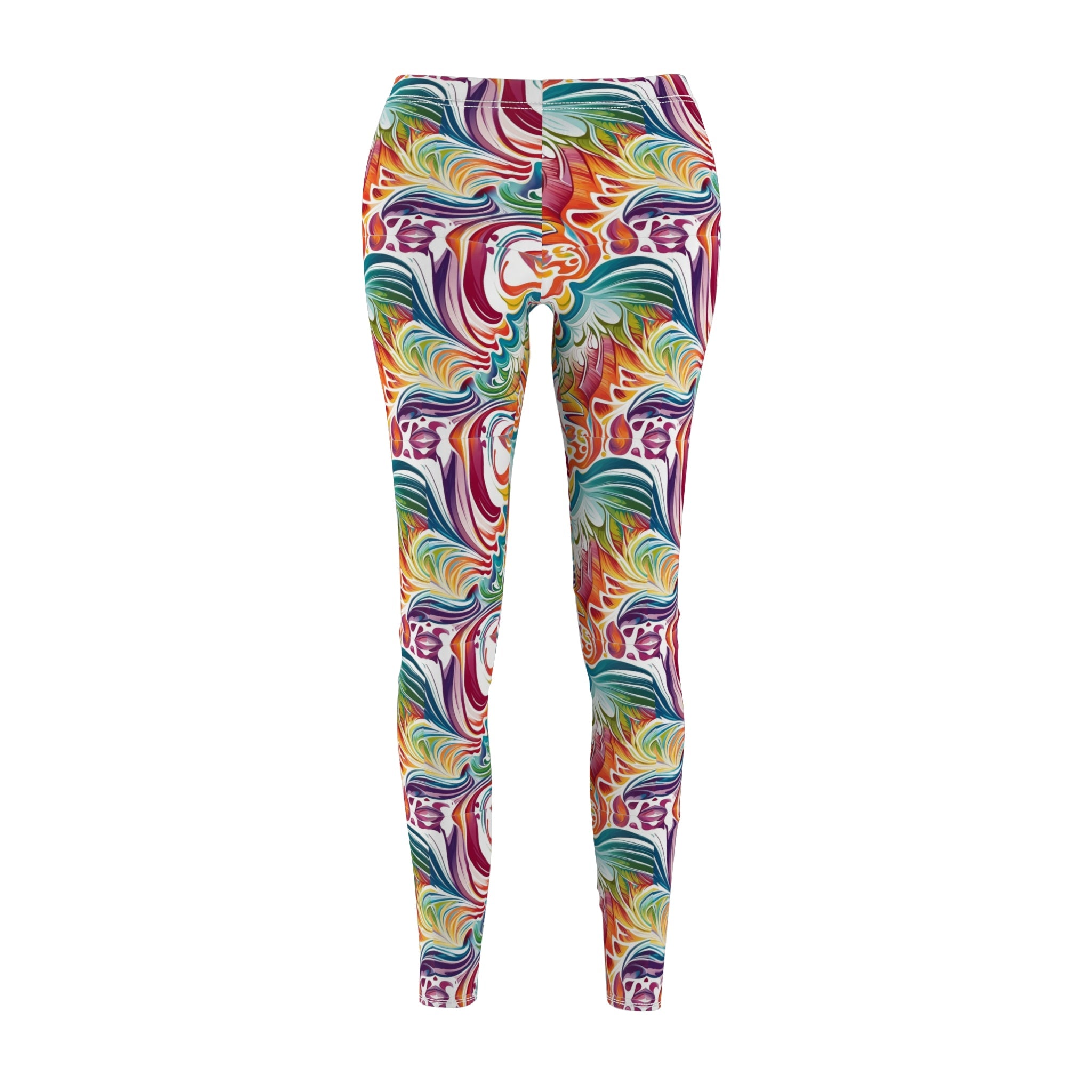 Fractal Design 3 Women's Cut & Sew Casual Leggings (AOP) - Cheeky-Prints Main image