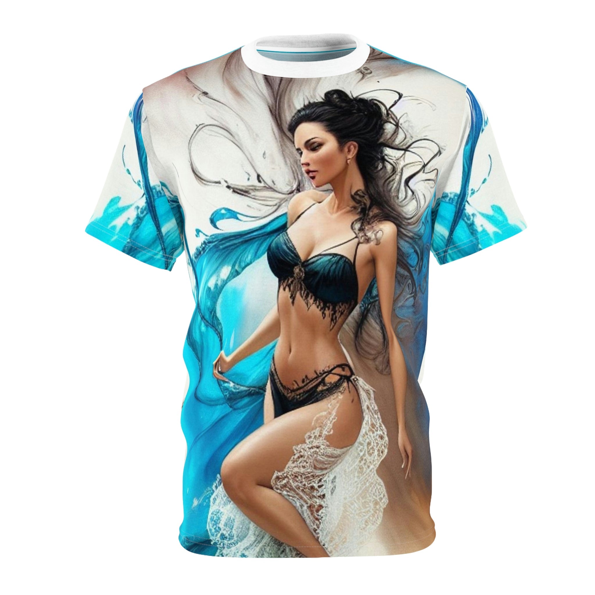 Jaydey paint 1 Unisex Cut & Sew Tee (AOP) - Cheeky-Prints Main image