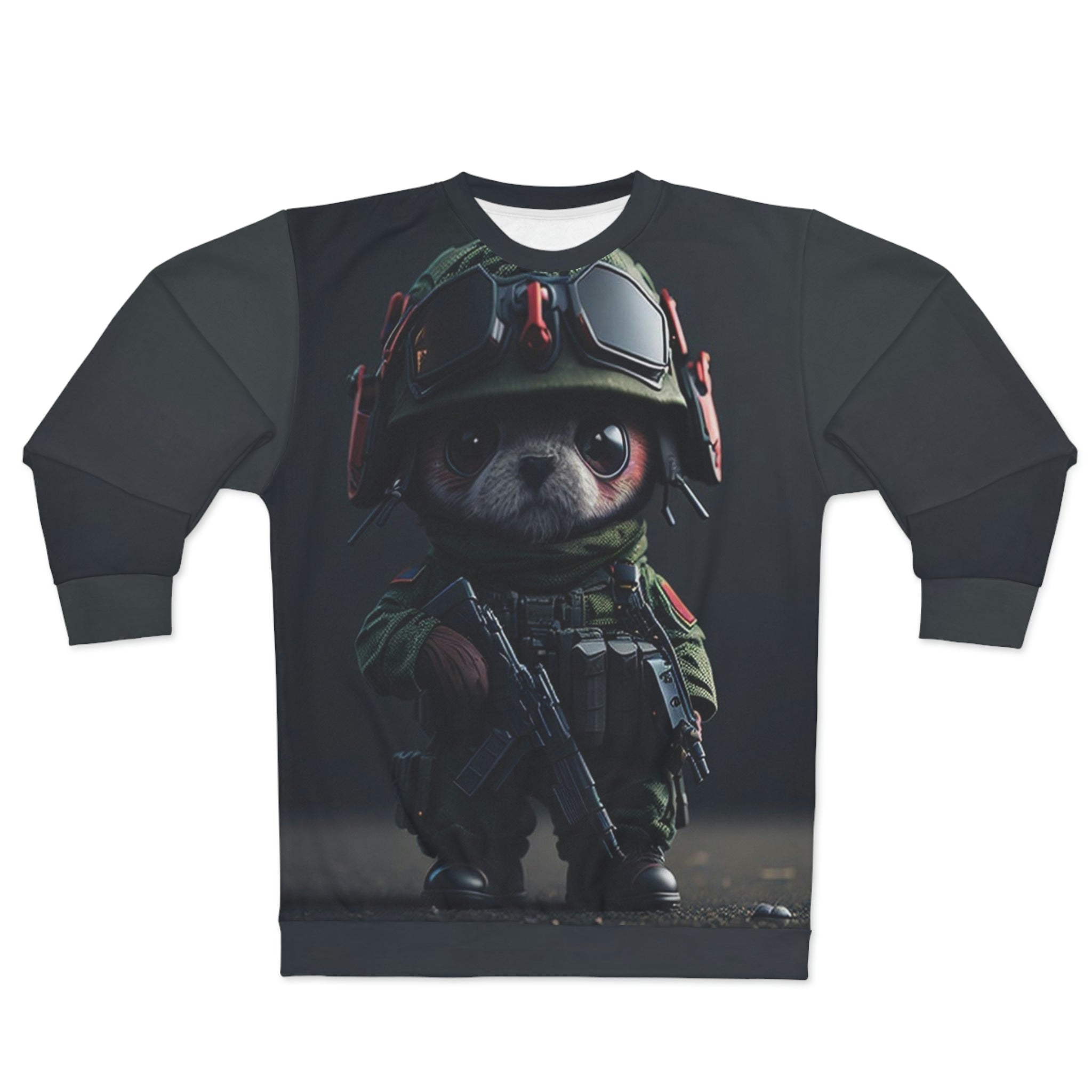 kawaii army Unisex Sweatshirt (AOP) - Cheeky-Prints Main image