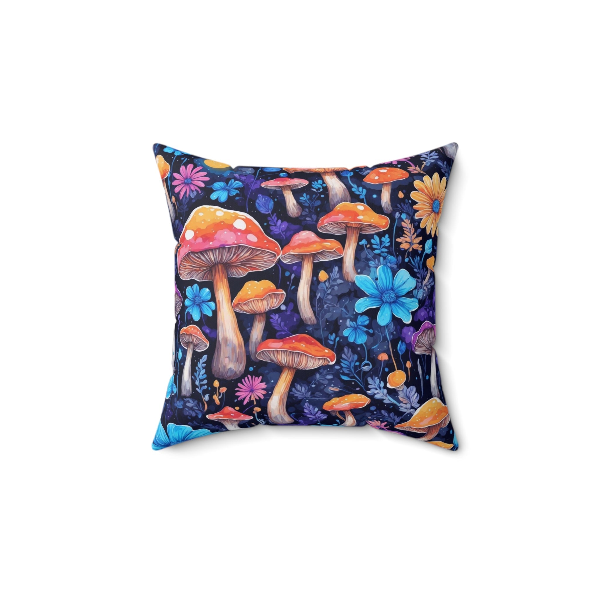 Mushroom 1 Spun Polyester Square Pillow - Cheeky-Prints
