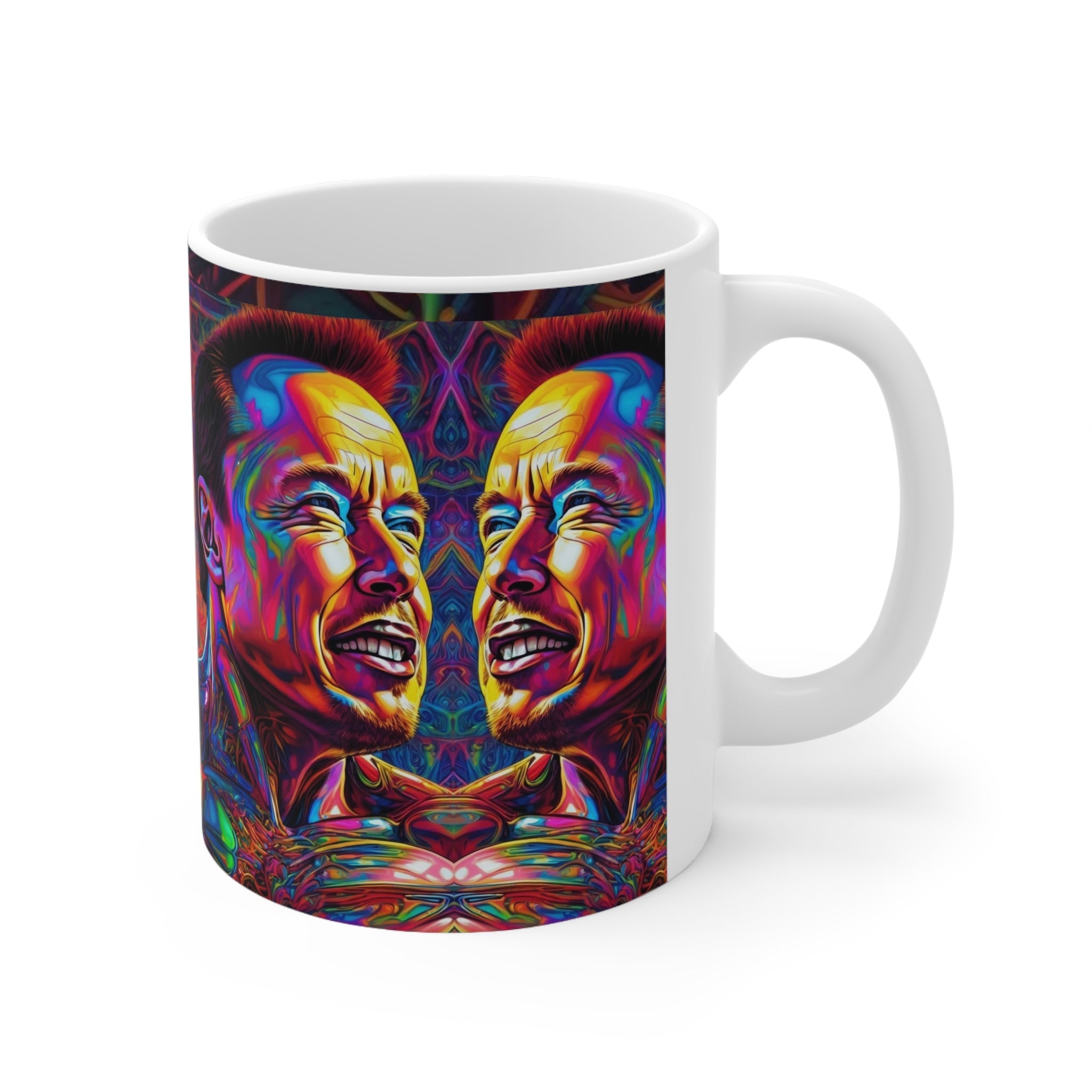Psychedelic 1 elon Ceramic Mug 11oz - Cheeky-Prints Main image