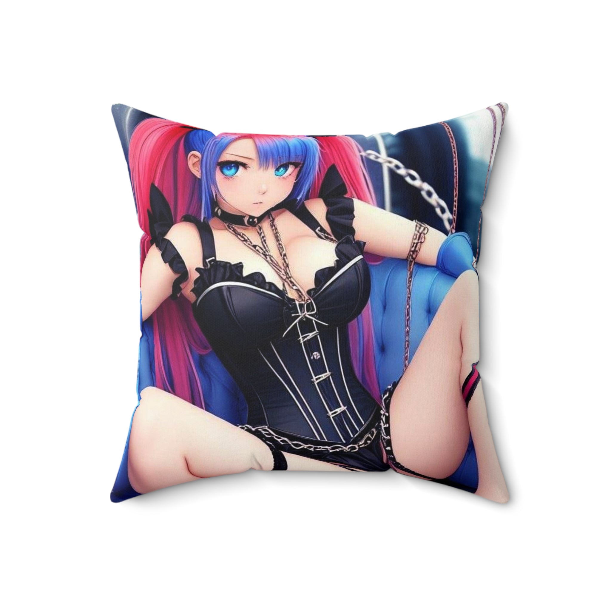 waifu Spun Polyester Square Pillow - Cheeky-Prints Main image