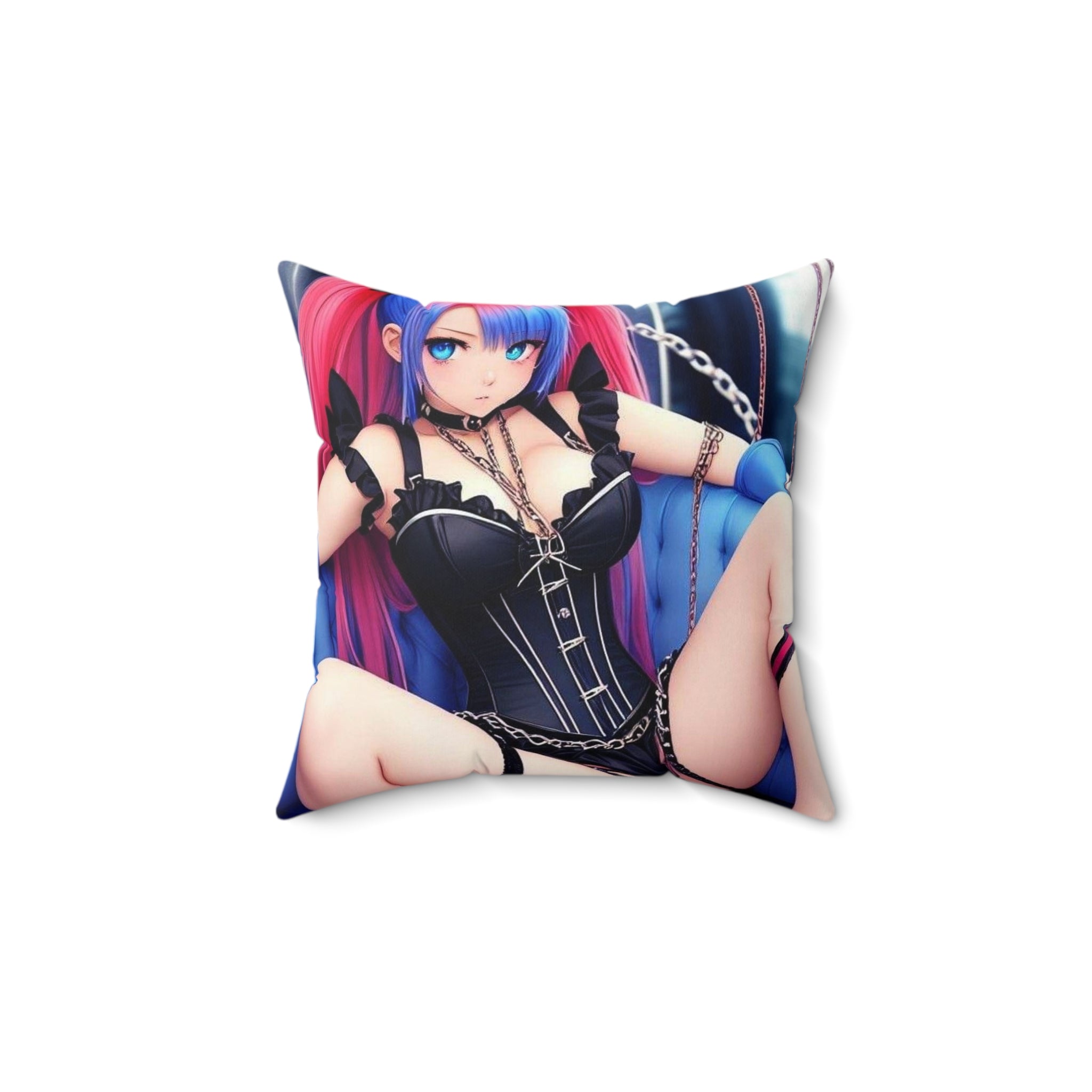 waifu Spun Polyester Square Pillow Secondary image
